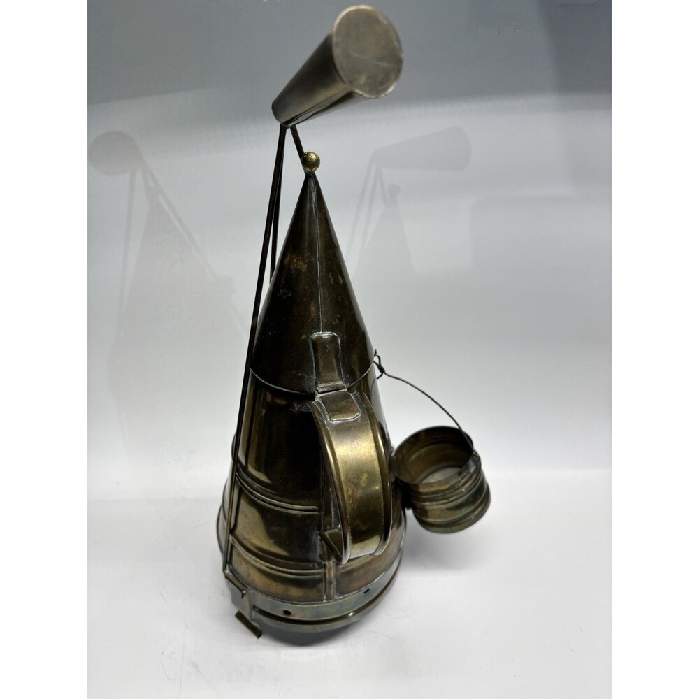Vintage African Kenyan Brass Traveling Kettle Tea Coffee Pot Primitive Decor